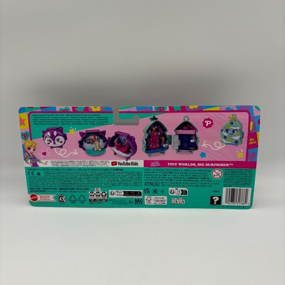 Polly Pocket Holiday Connects Bundle, Micro Doll Accessories, & Pet Play Set NEW - Picture 2 of 2